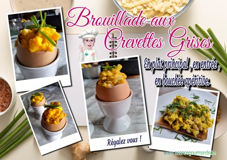 Brouillade aux crevettes grises