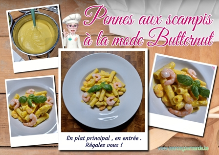 Pennes aux scampis à la mode Butternut