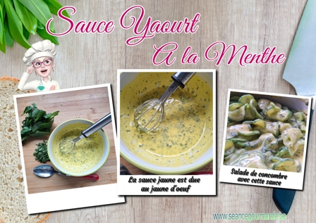 La sauce yaourt à la menthe