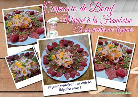 Carpaccio de boeuf à la framboise