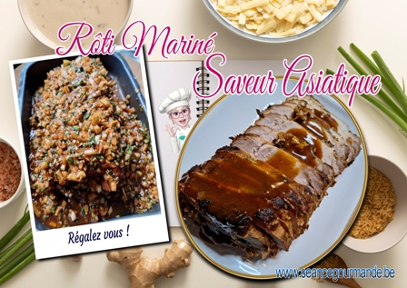 Roti de porc mariné au four saveur asiatique